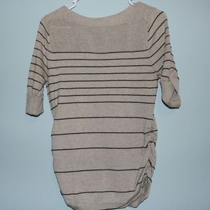 Apt. 9 Tan with Navy Strips Sweater